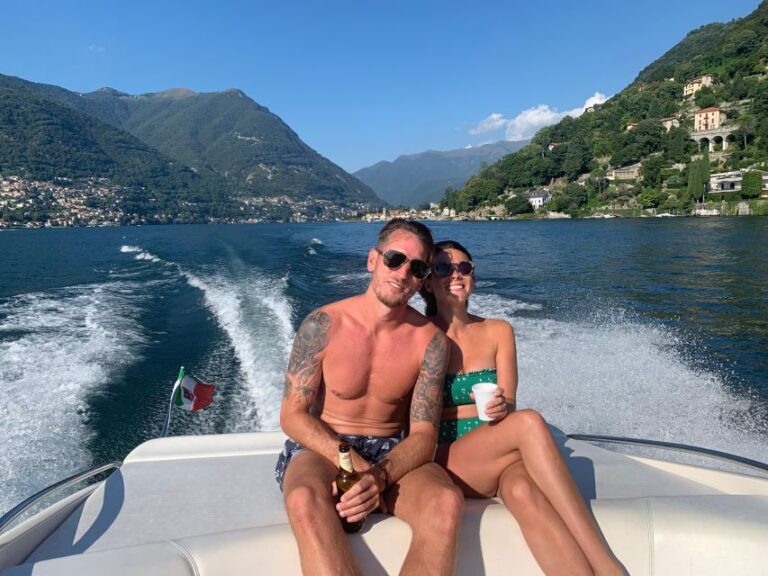 3 or 4 Hours Private Boat Tour on Lake Como: Villas and More