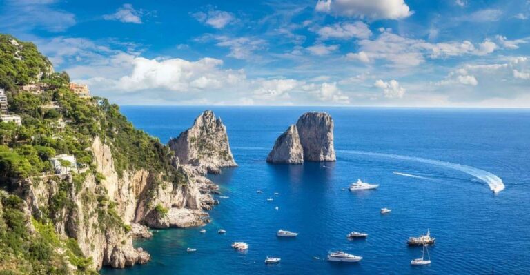 From Rome: Private Transfer By Car and Boat to Capri